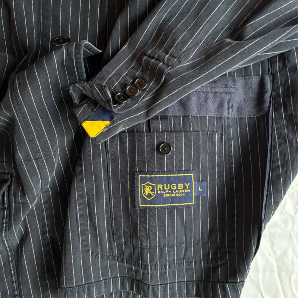 Rugby Ralph Lauren Navy Pinstripe Blazer - Picture 8 of 8